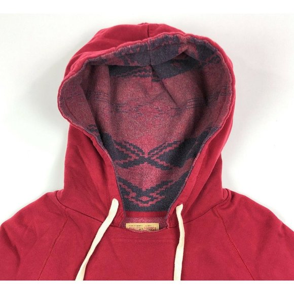 True Religion Atwater Village Hoodie Sweatshirt Mens Medium Red Pullover USA - Picture 4 of 12